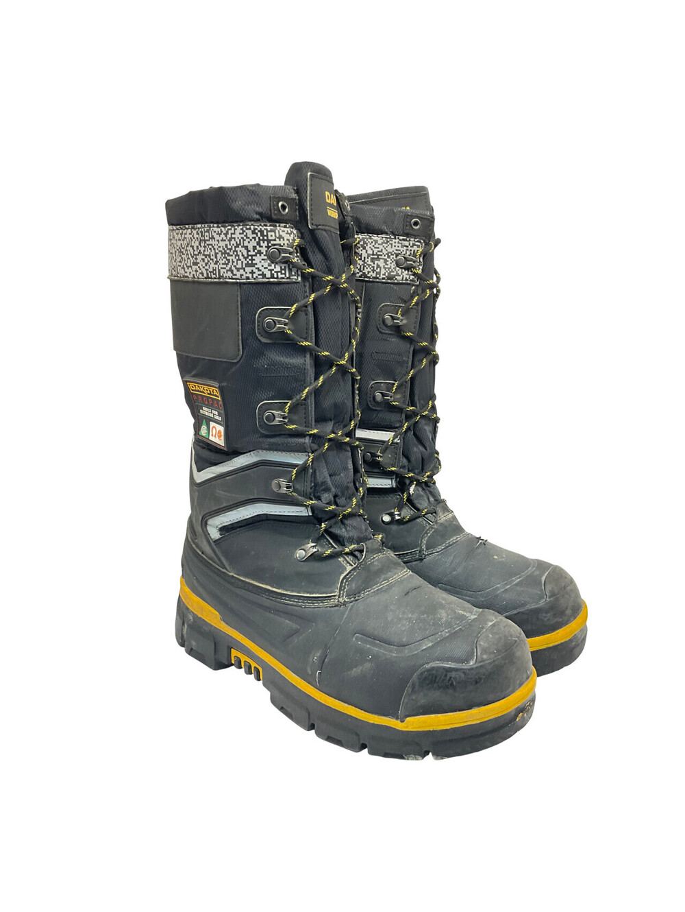 DAKOTA Men's 8530 Steel Toe Steel Plate Safety Winter Felt Pack Boots Black 9M